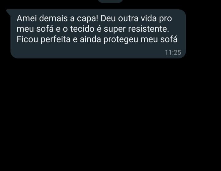 Feedback cliente capa para sofá